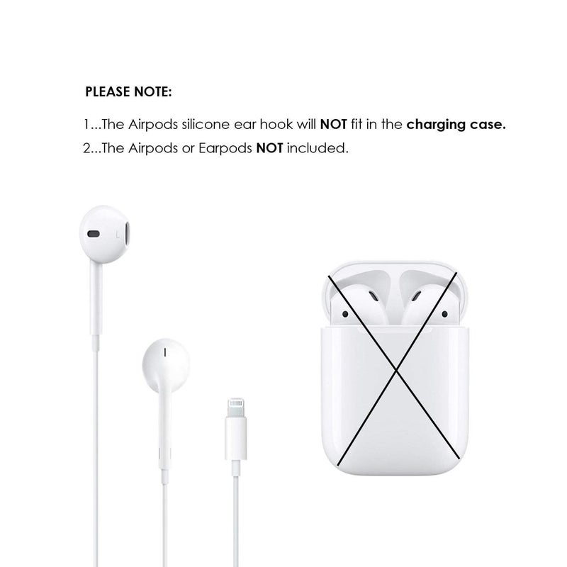 Onwon 3 Pairs Silicone Ear Hooks and Cover Tips for Airpods Earpods Earphones Headphones Earbuds - Image 4